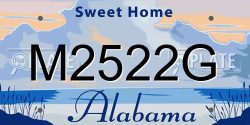 M2522G Alabama License Plate
