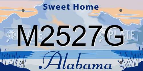 M2527G Alabama License Plate