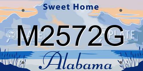 M2572G Alabama License Plate