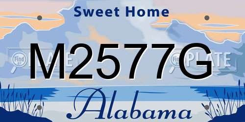 M2577G Alabama License Plate