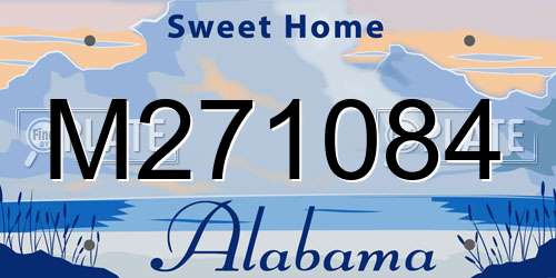 M271084 Alabama License Plate