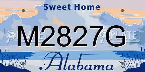 M2827G Alabama License Plate