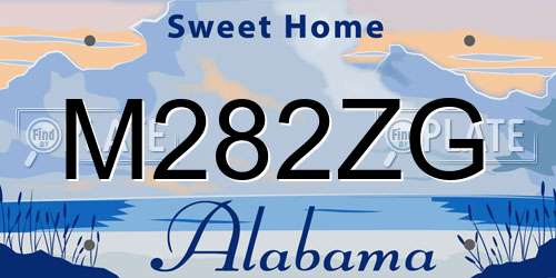 M282ZG Alabama License Plate