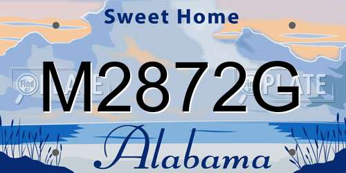 M2872G Alabama License Plate