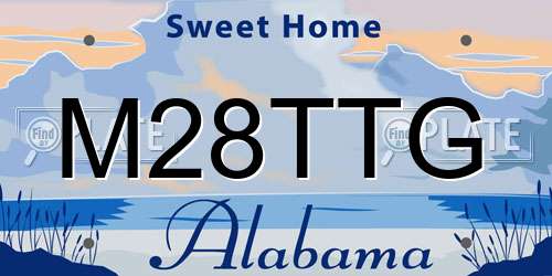 M28TTG Alabama License Plate
