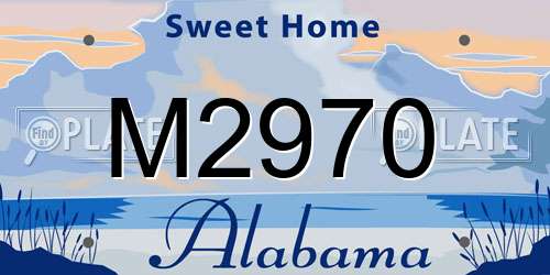 M2970 Alabama License Plate