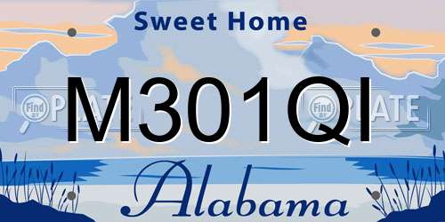 M301QI Alabama License Plate