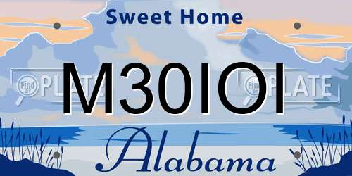 M30IOI Alabama License Plate