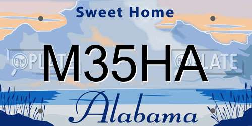 M35HA Alabama License Plate