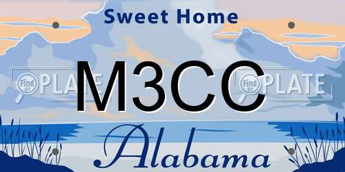 M3CC Alabama License Plate