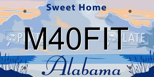 M40FIT Alabama License Plate