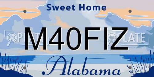 M40FIZ Alabama License Plate