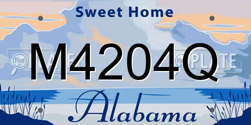 M4204Q Alabama License Plate