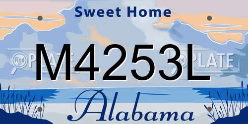 M4253L Alabama License Plate