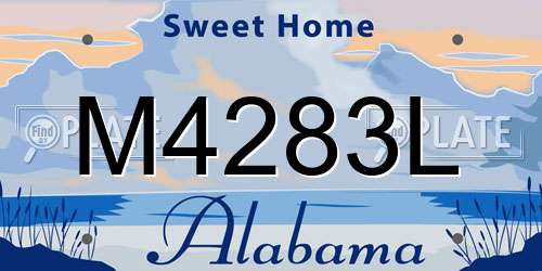 M4283L Alabama License Plate