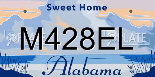 M428EL Alabama License Plate