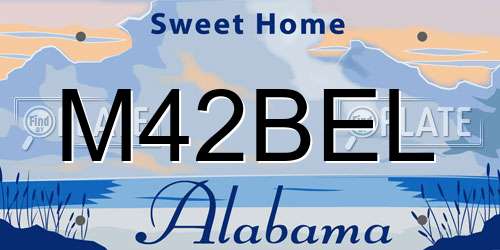 M42BEL Alabama License Plate