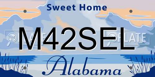 M42SEL Alabama License Plate