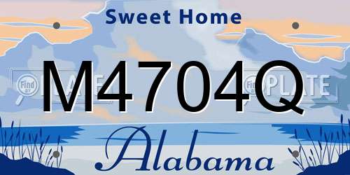 M4704Q Alabama License Plate
