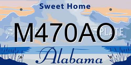 M470AO Alabama License Plate