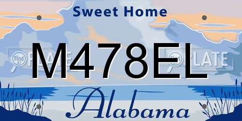 M478EL Alabama License Plate
