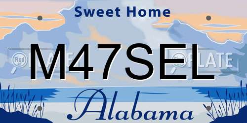 M47SEL Alabama License Plate