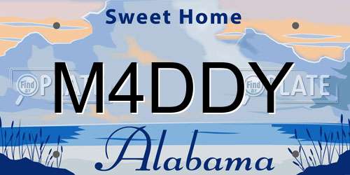 M4DDY Alabama License Plate