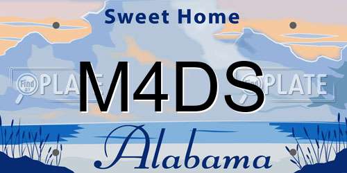 M4DS Alabama License Plate