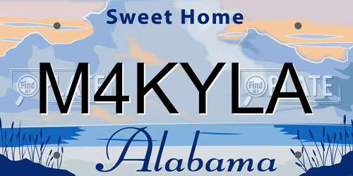 M4KYLA Alabama License Plate