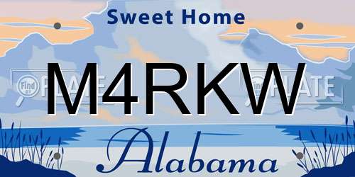 M4RKW Alabama License Plate