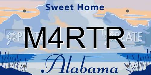 M4RTR Alabama License Plate