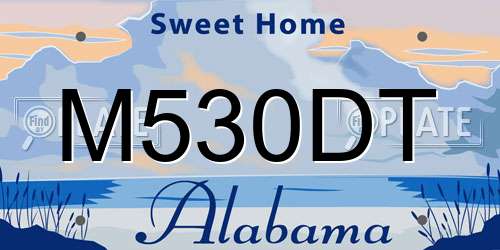M530DT Alabama License Plate