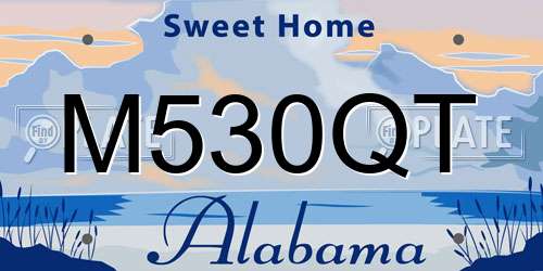 M530QT Alabama License Plate