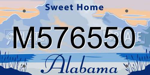 M576550 Alabama License Plate