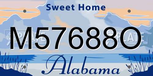 M57688O Alabama License Plate