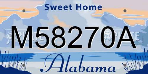 M58270A Alabama License Plate