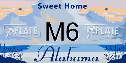 M6 Alabama License Plate