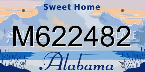 M622482 Alabama License Plate