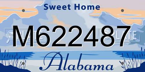 M622487 Alabama License Plate