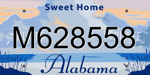 M628558 Alabama License Plate