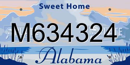 M634324 Alabama License Plate