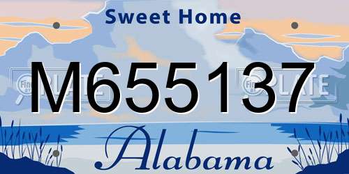 M655137 Alabama License Plate