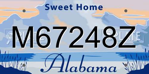 M67248Z Alabama License Plate