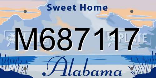 M687117 Alabama License Plate