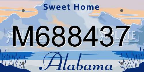 M688437 Alabama License Plate