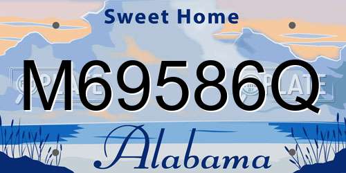 M69586Q Alabama License Plate