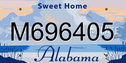 M696405 Alabama License Plate