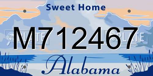 M712467 Alabama License Plate