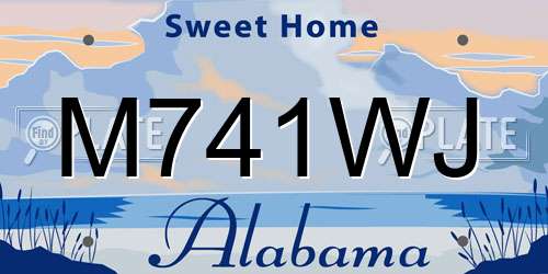 M741WJ Alabama License Plate