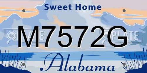 M7572G Alabama License Plate